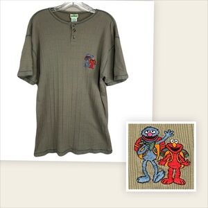 Vtg Sesame Street T Shirt Mens Size M Short Sleeve‎ Grover Elmo Camp Kidcore 90s